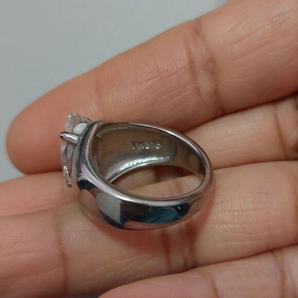 TK316 TUSK Stainless Steel Cubic Zirconia Ring Size 8 - Picture 6 of 7